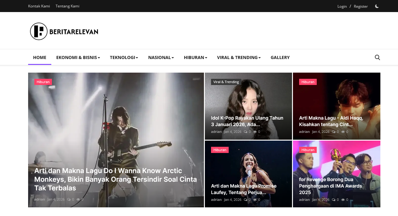 Blog Website Berita Relevan